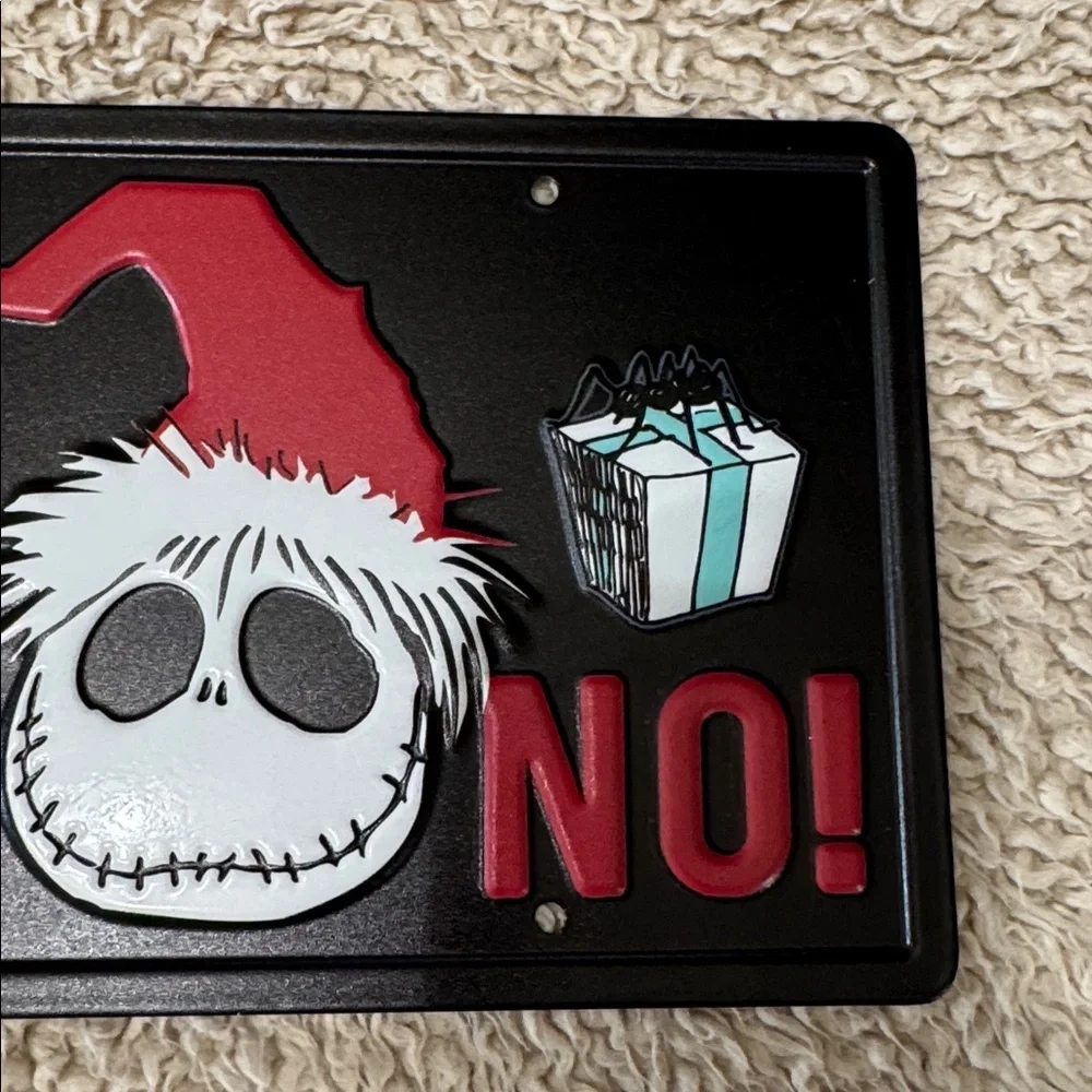 NWT Nightmare Before Christmas Metal Hanging Sign Jack Skellington License Plate